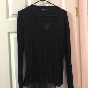 Black sweater with sheer back